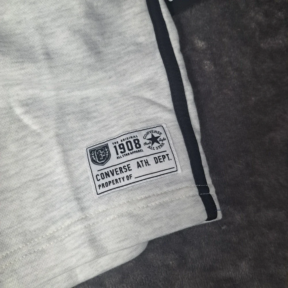Converse Kids Grey Heather Athletic Sweat Shorts Size 7 G739-X58 Sporty Casual